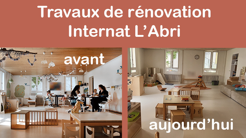 Rénovation du rez-de-chaussée de l&rsquo;Internat L&rsquo;Abri durant l&rsquo;été
